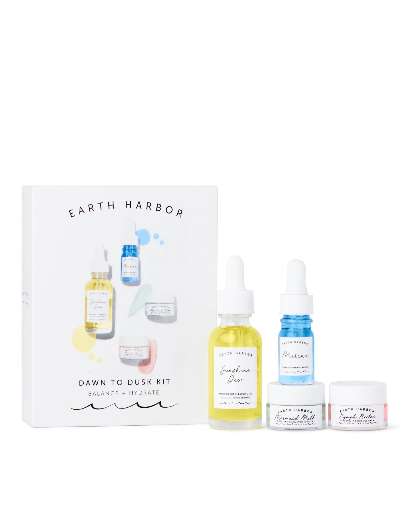 DAWN TO DUSK Gift Set: Cleanser + Hydrate + Brightening Earth Harbor Naturals