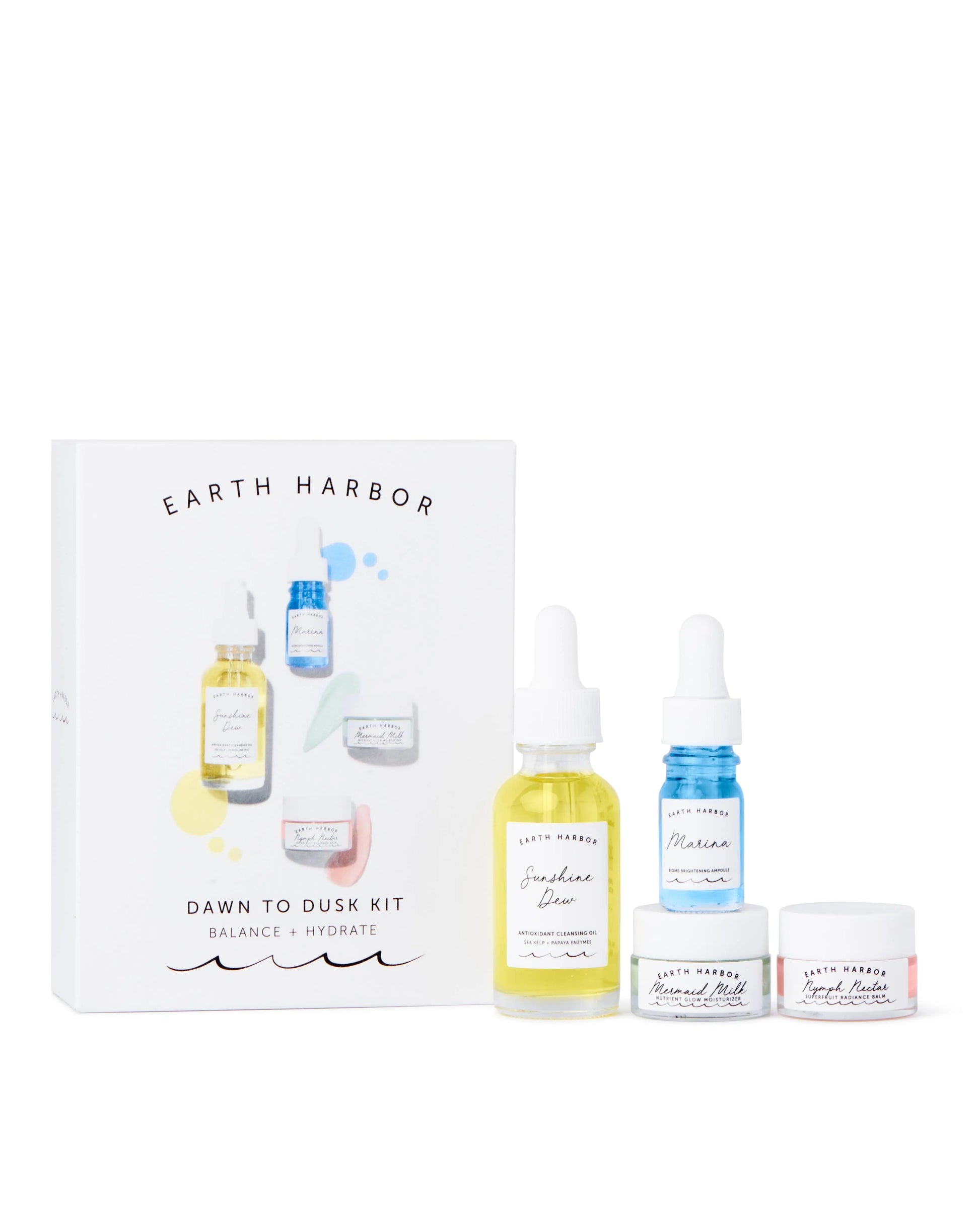 DAWN TO DUSK Gift Set: Cleanser + Hydrate + Brightening Earth Harbor Naturals