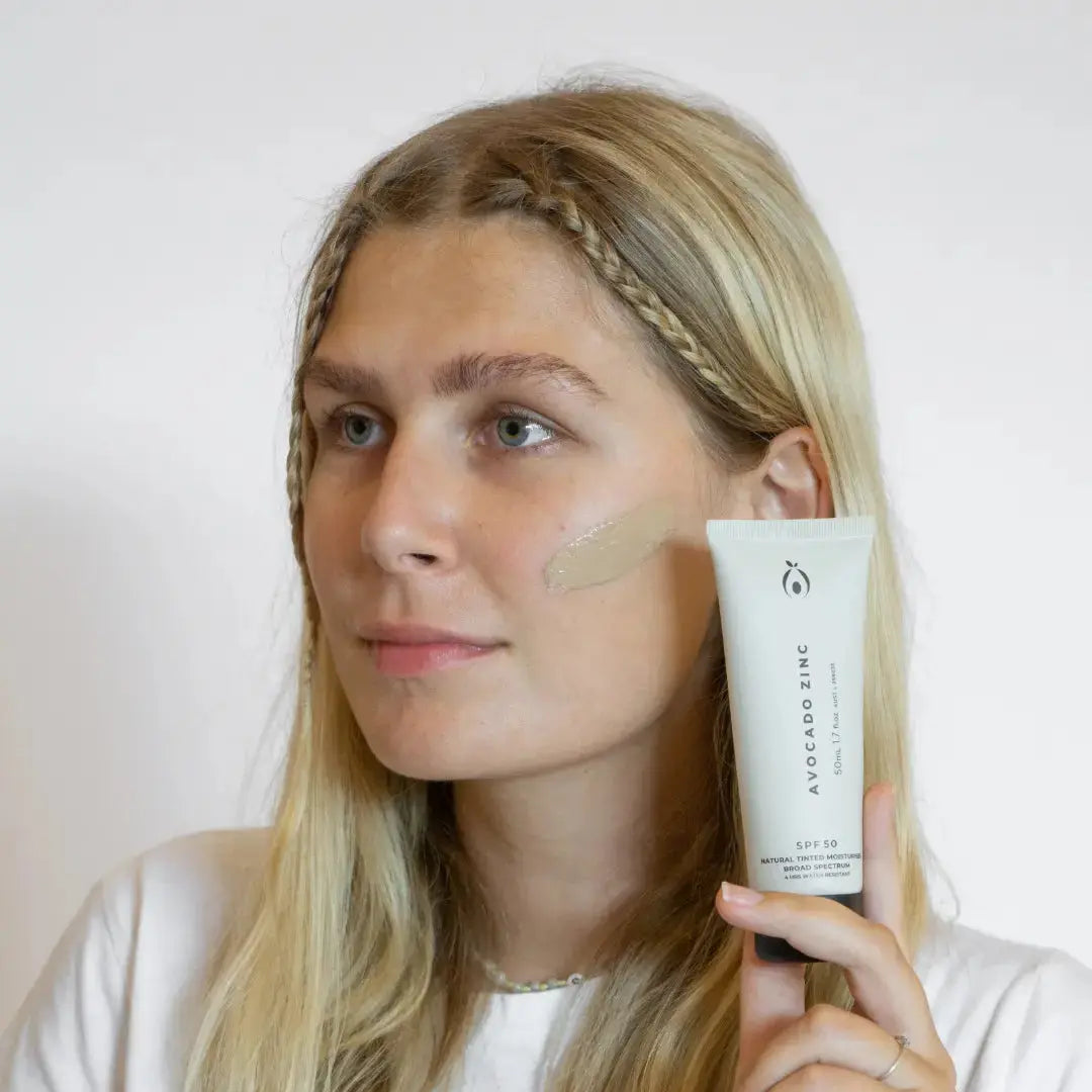 SPF 50 Natural Tinted Moisturiser - Light-Medium Avocado Zinc