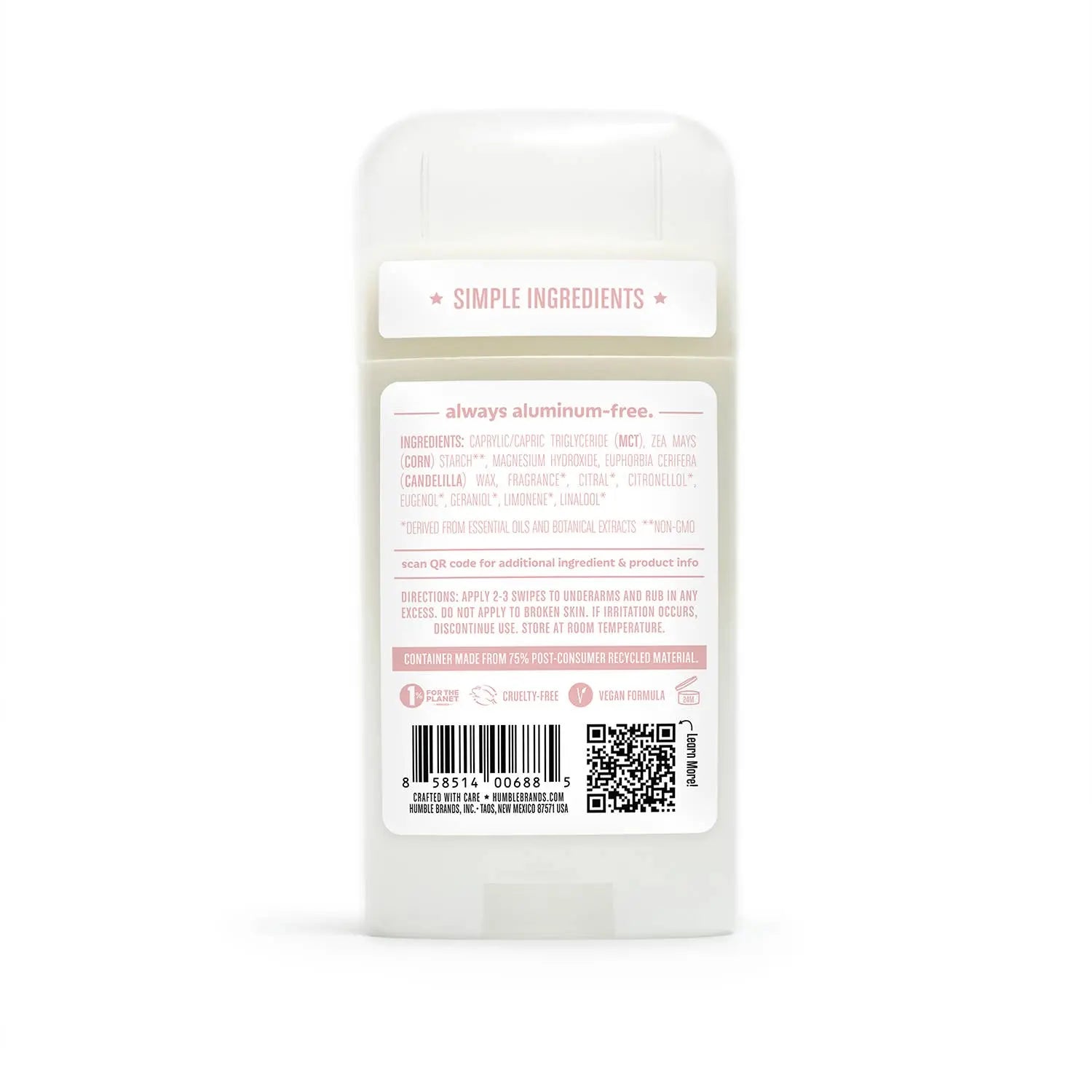 Moroccan Rose Vegan & Sensitive Deodorant Humble Brands, Inc.