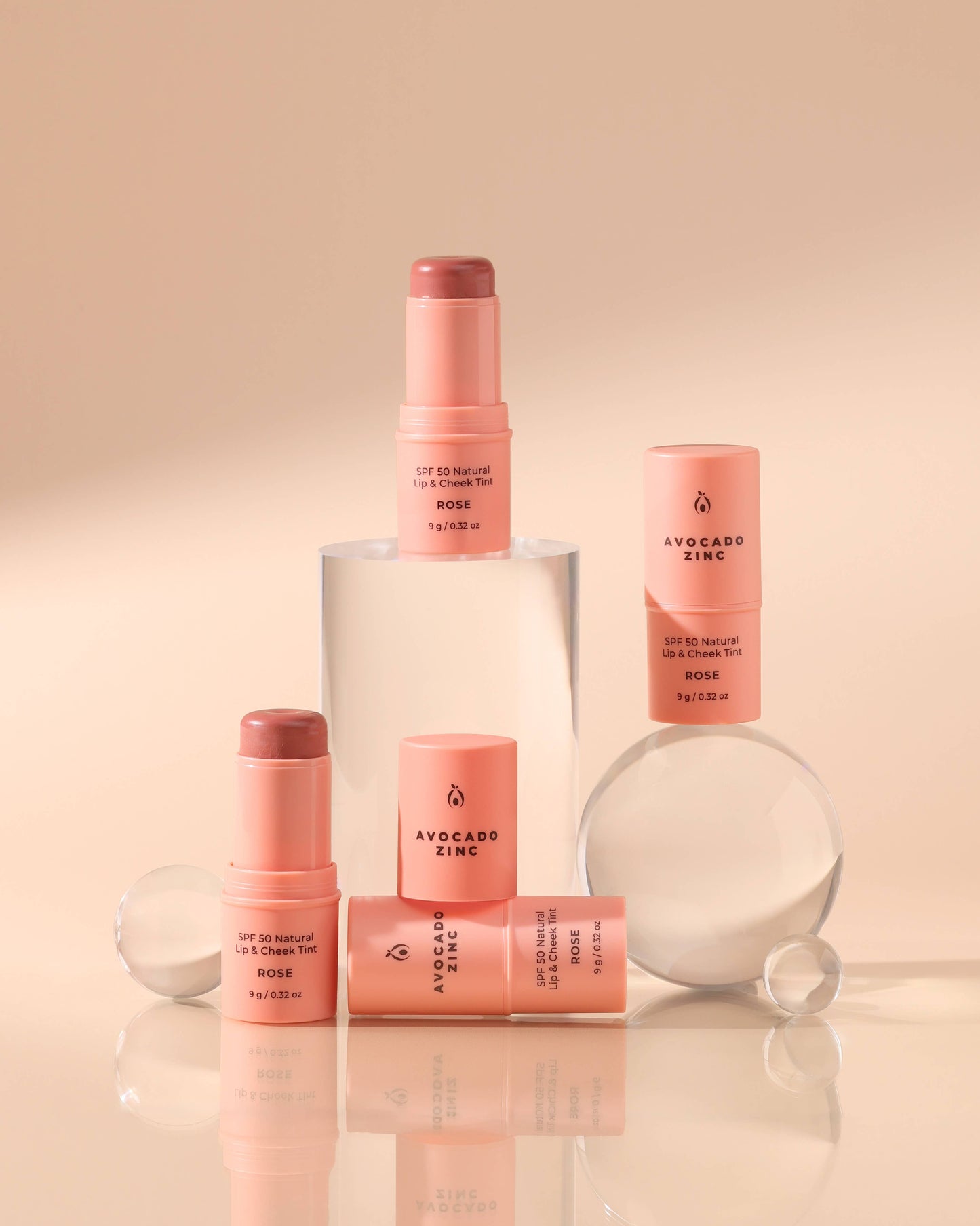 Avocado Zinc SPF 50 Natural Lip & Cheek Tint with Broad Spectrum Sun Protection