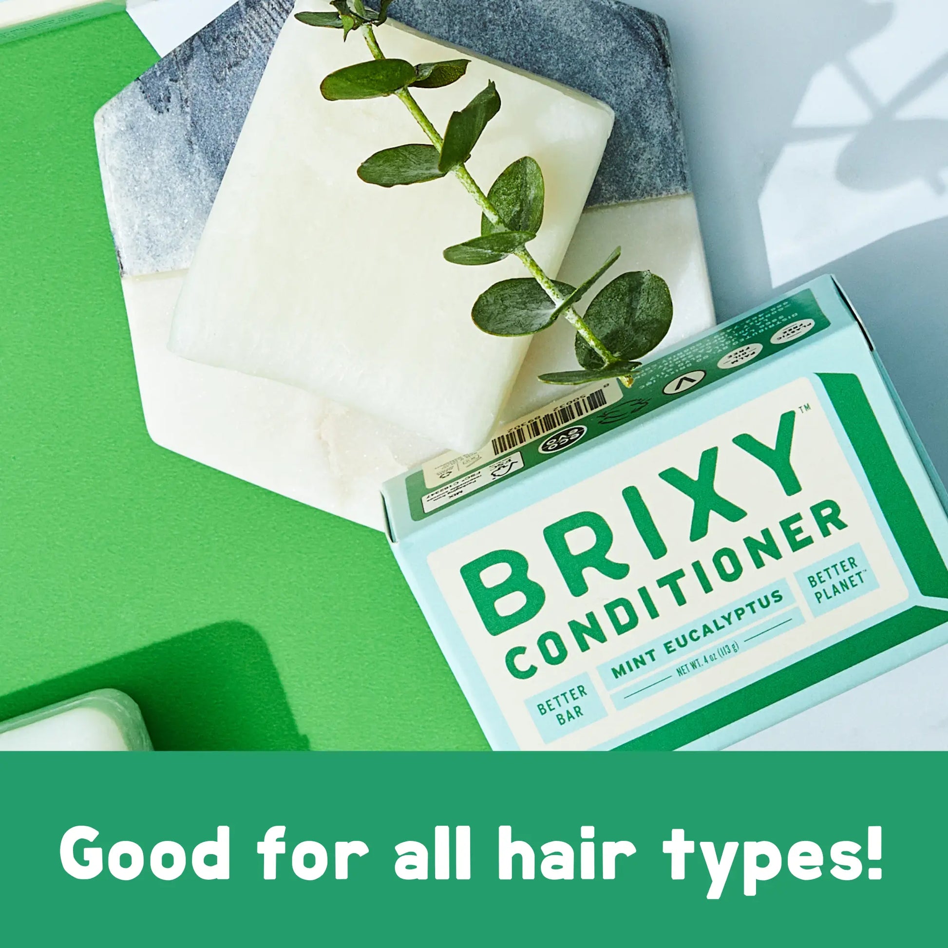 Balance Conditioner Bar For All Hair Types - Mint Eucalyptus BRIXY
