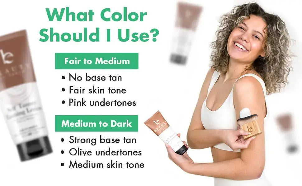 Self Tanner Body Lotion 7.5oz, (2 Shades): Medium to Dark Beauty By Earth