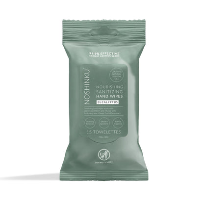 Eucalyptus Nourishing Hand Sanitizing Travel Wipes Noshinku