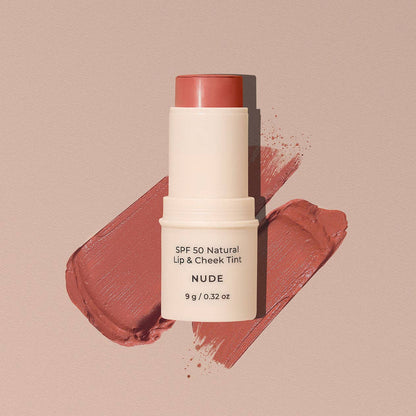 SPF 50 Natural Lip & Cheek Tint: Rose Avocado Zinc