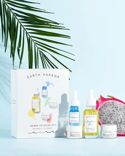 DAWN TO DUSK Gift Set: Cleanser + Hydrate + Brightening Earth Harbor Naturals