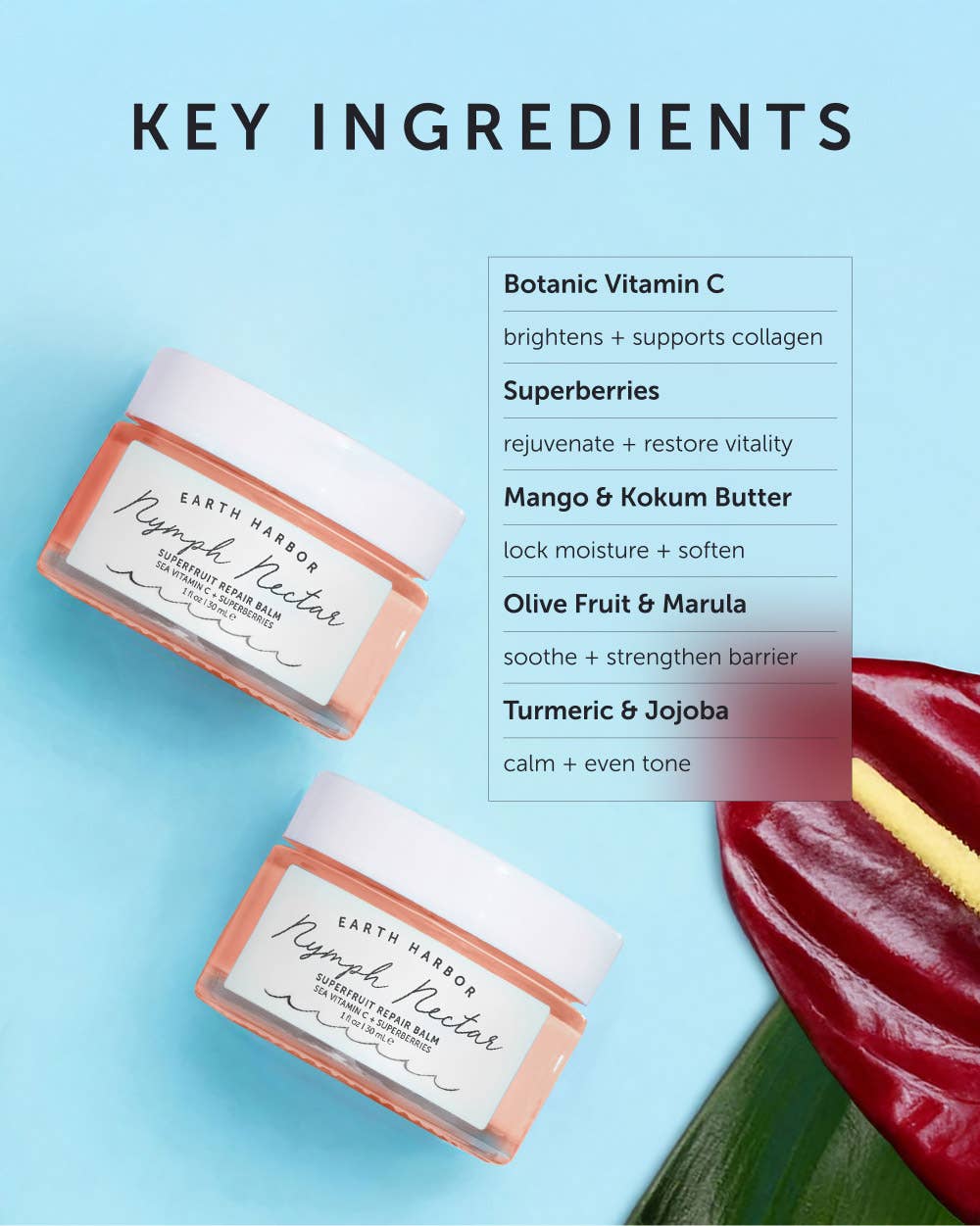 NYMPH NECTAR Superfruit Repair Balm: Sea Vitamin C: 15 ml Earth Harbor Naturals