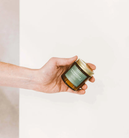 Evergreen + Eucalyptus - Mini Amber Jar Soy Candle Calyan Wax Co.