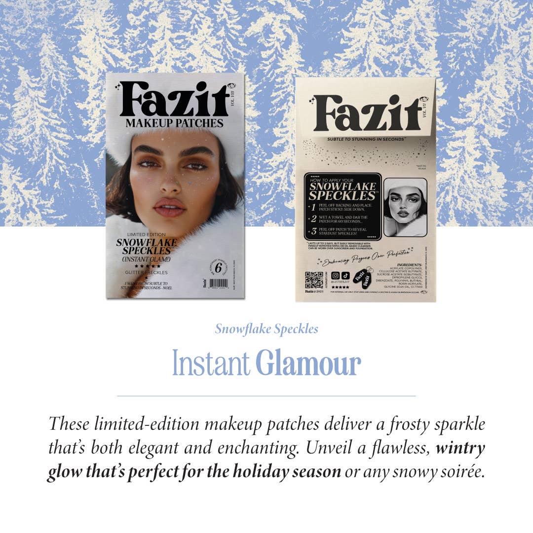 Snowflake Speckles Winter Makeup for Holidays and Christmas: 6