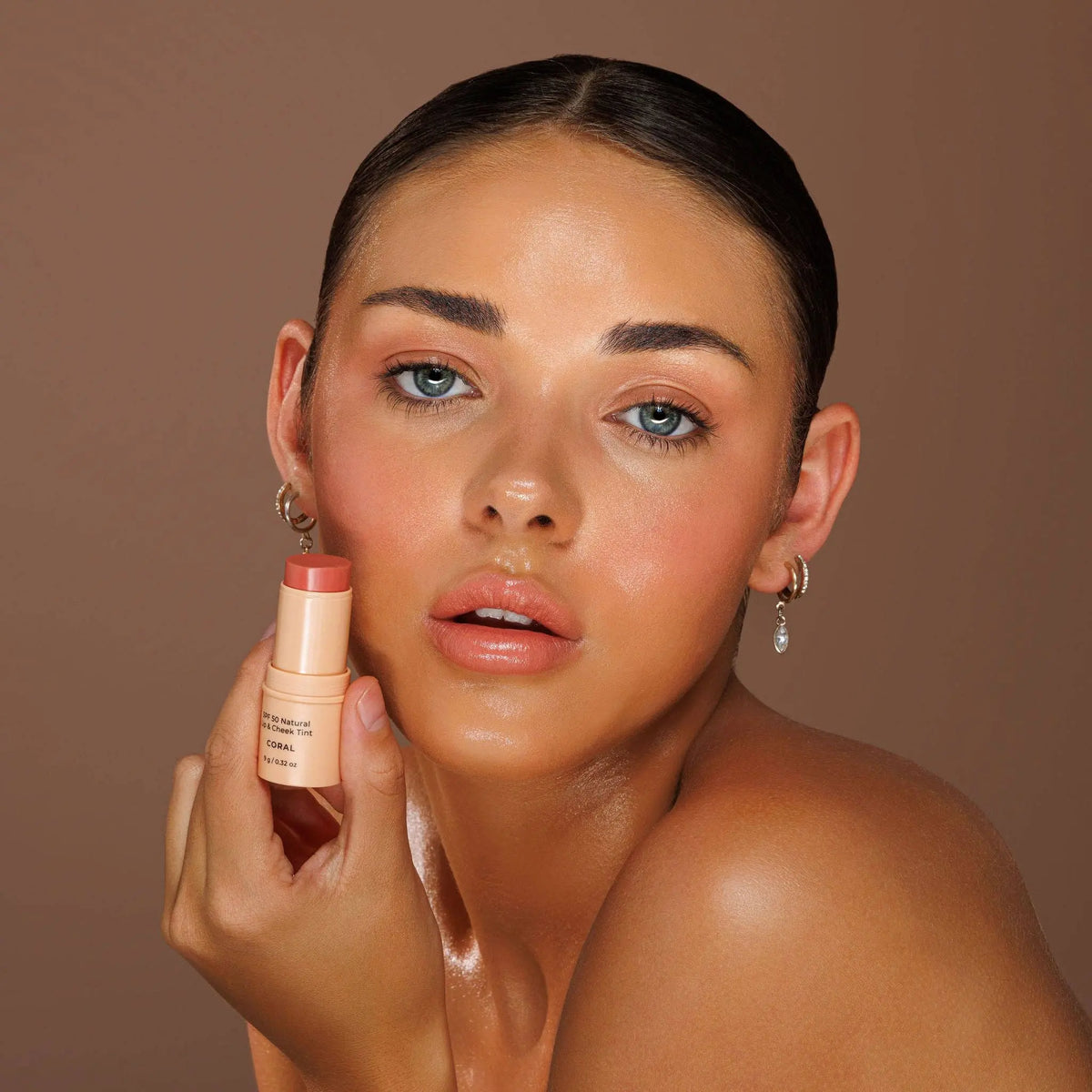 SPF 50 Natural Lip & Cheek Tint: Red Earth Avocado Zinc