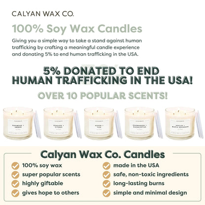 GoldenCider + Nutmeg - 3 Wick Clear Glass Tumbler Soy Candle Calyan Wax Co.