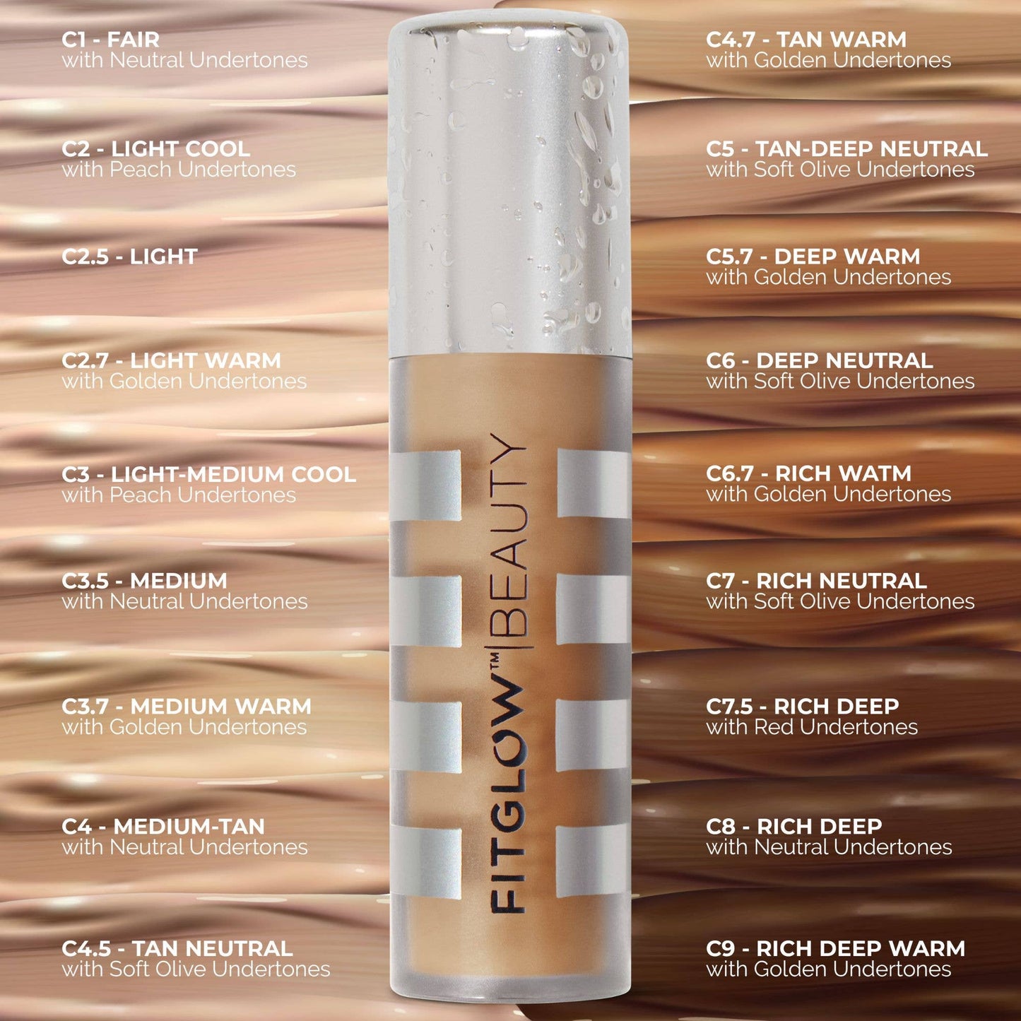 Conceal + Full Coverage Skin Treatment Face Concealer: C6.7 - Rich Warm with Golden Undertones