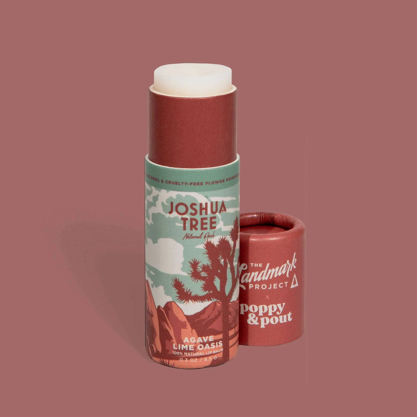 The Landmark Project, Lip Balm, Joshua Tree Agave Lime Oasis Poppy & Pout