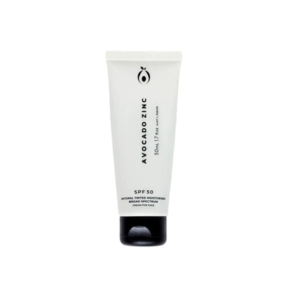 SPF 50 Natural Tinted Moisturiser - Light-Medium Avocado Zinc