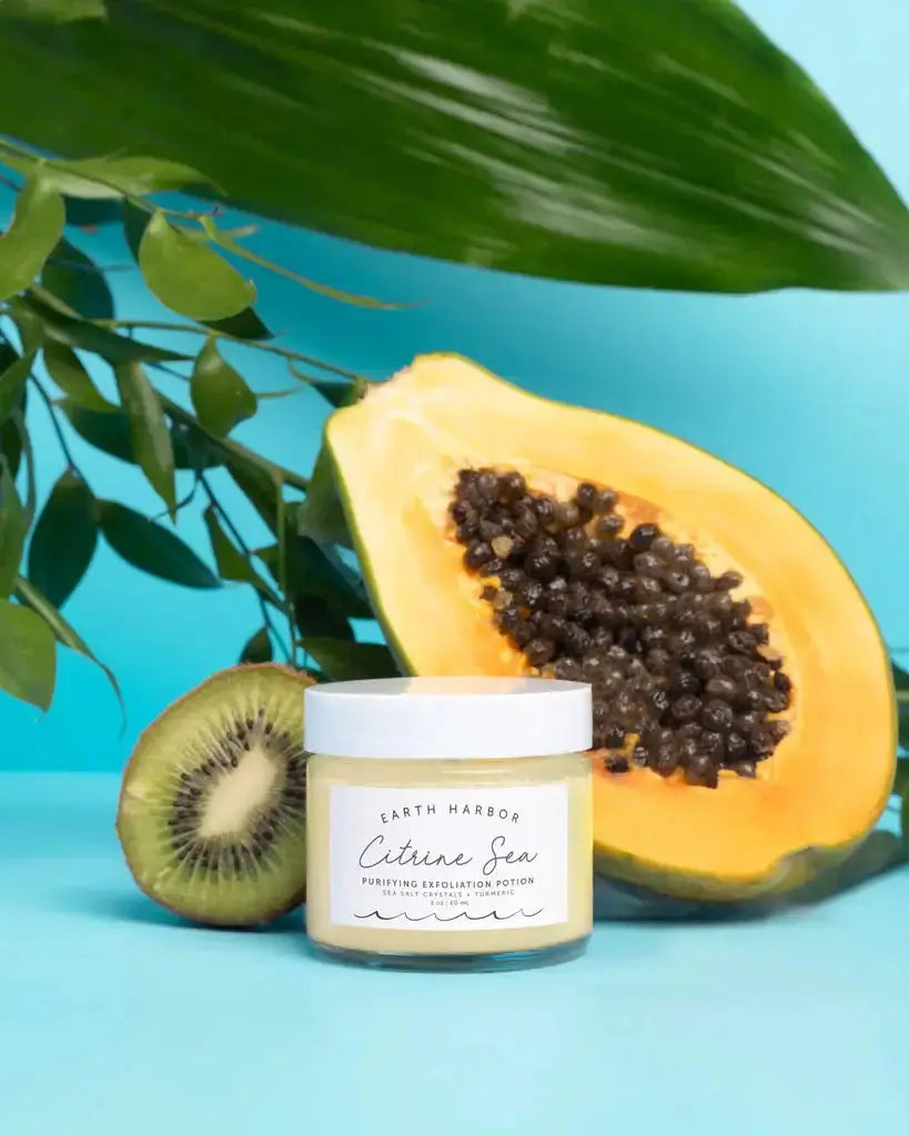 CITRINE SEA Tropical Exfoliator: Turmeric Oil + Salt Crystal Earth Harbor Naturals