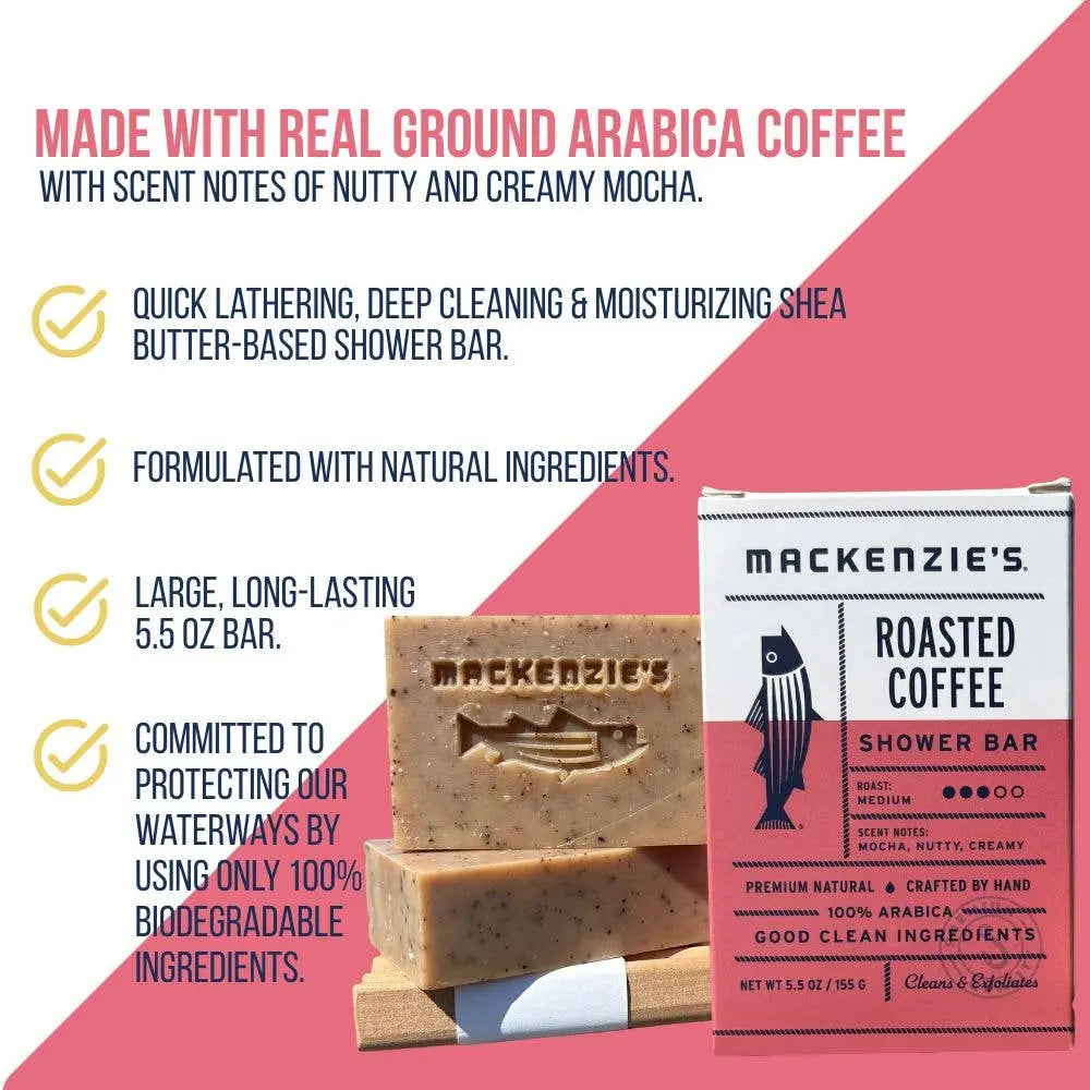 Roasted Coffee Shower Bar- 5.5 oz (12 qty) MacKenzie's Fisherman