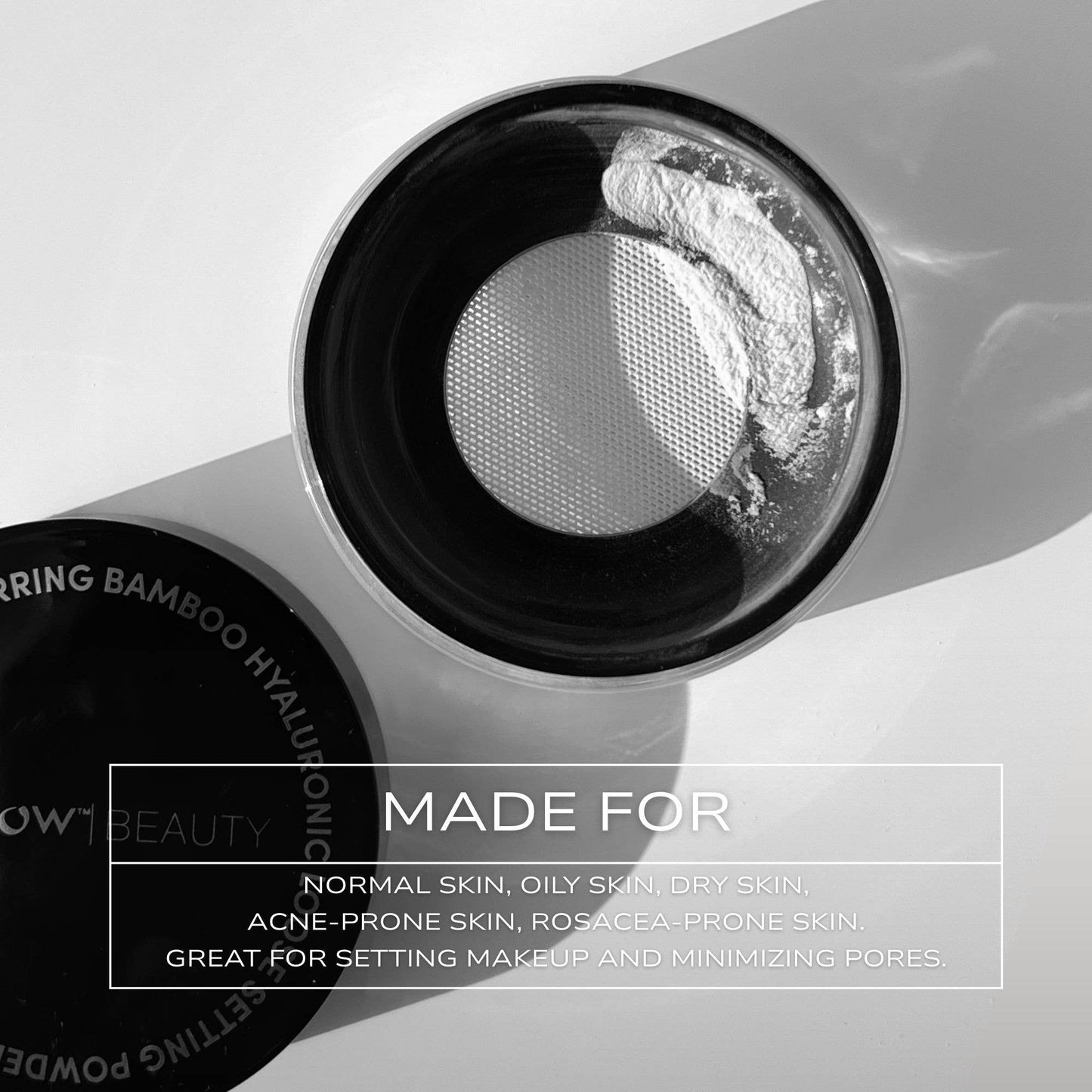 Bamboo Hyaluronic Loose Setting Powder: Translucent Fitglow Beauty
