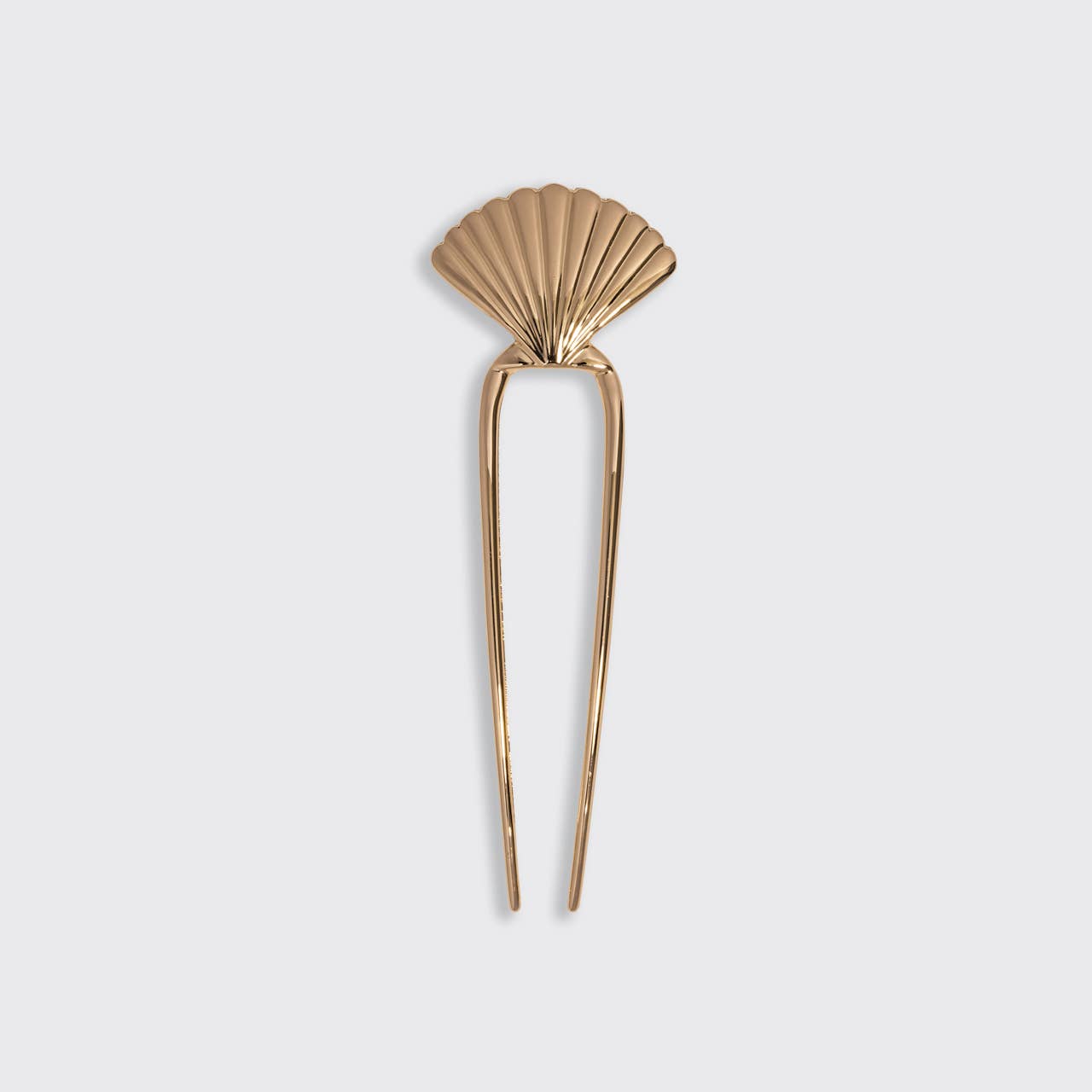 Metal Clam Shell French Hair Pin - Gold KITSCH