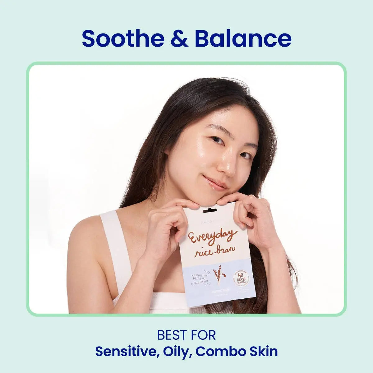 Face Mask - Korean Beauty - Soothing - Everyday - Rice Bran FaceTory