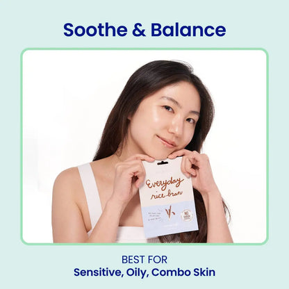Face Mask - Korean Beauty - Soothing - Everyday - Rice Bran FaceTory