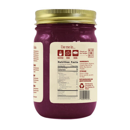 Blue Spirulina Sea Moss Gel Uncracked