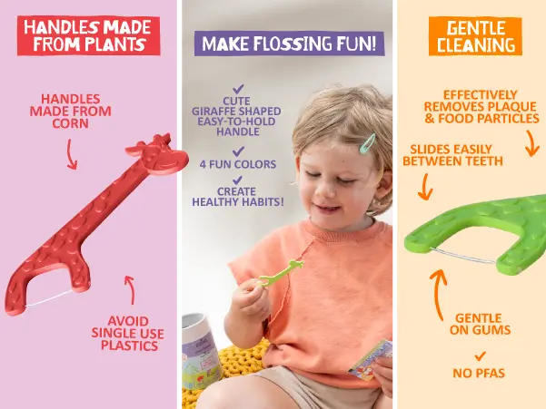 Jack N' Jill Fairy Floss Dental Flossers - 30 pack