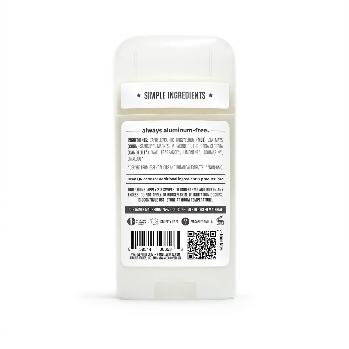 Palo Santo & Frankincense Vegan & Sensitive Deodorant Humble Brands, Inc.