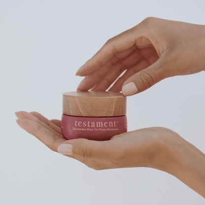 NEW! Damascena Rose De-Stress Moisturizer — Lightweight + Ca Testament Beauty