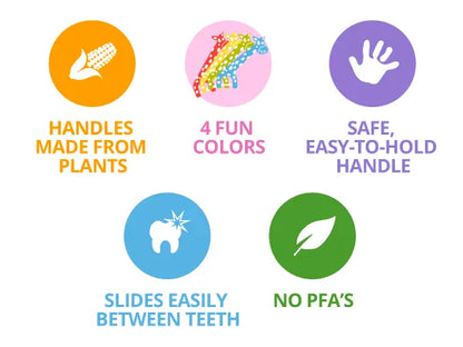 Jack N' Jill Fairy Floss Dental Flossers - 30 pack