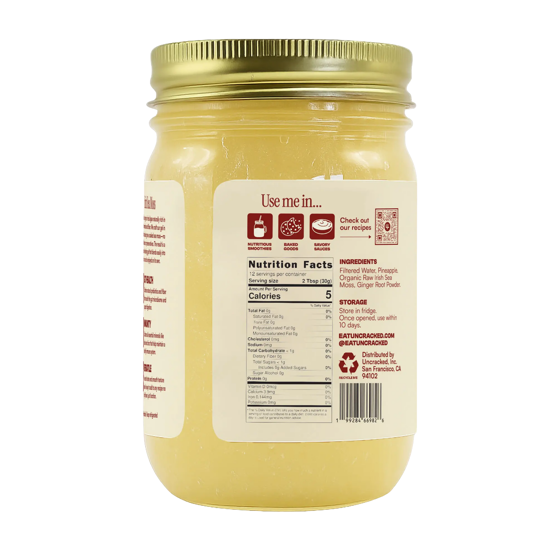 Pineapple Ginger Sea Moss Gel Uncracked