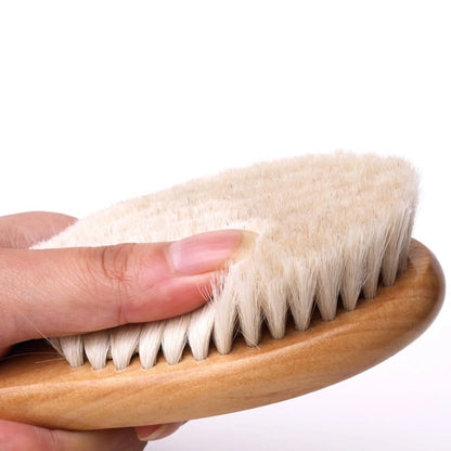 Natural Bristle Hair Brush, Soft For Baby's Delicate Scalp T is for Tame