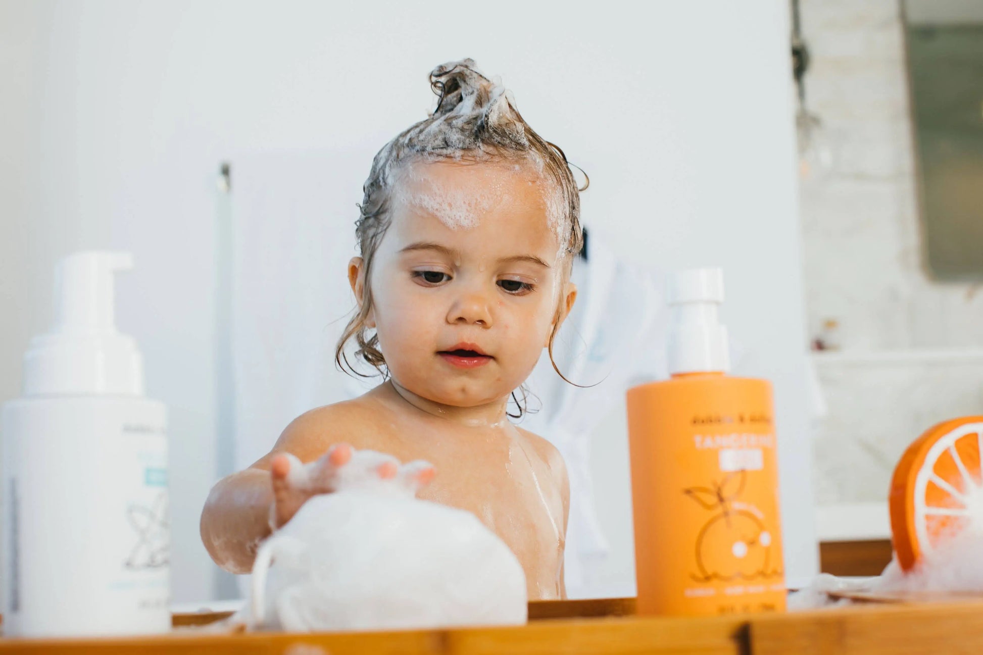 All-Natural Tangerine Shampoo, Body Wash & Bubbles Dabble & Dollop