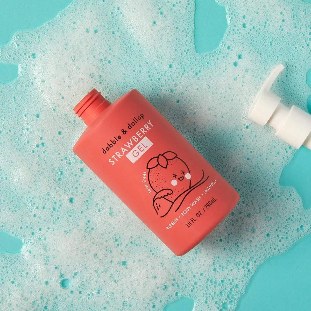 All-Natural Strawberry Shampoo, Body Wash & Bubbles Dabble & Dollop