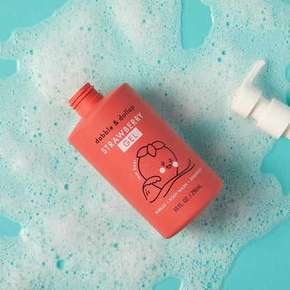 All-Natural Strawberry Shampoo, Body Wash & Bubbles Dabble & Dollop