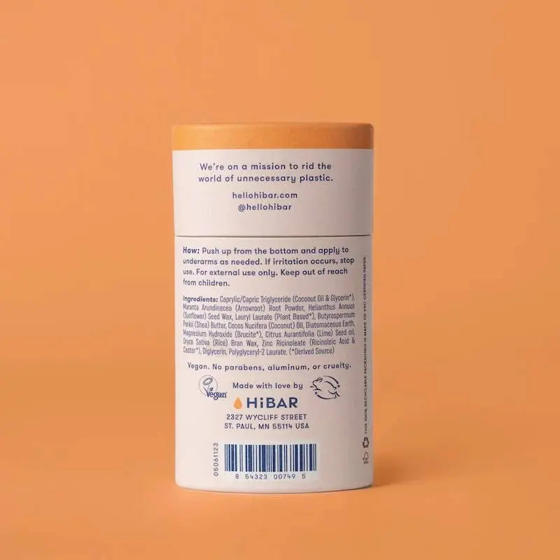 HiBAR Deodorant Sensitive  Pink-Iris+Neroli Baking soda free HiBAR