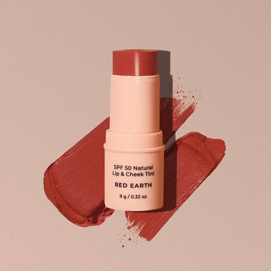 SPF 50 Natural Lip & Cheek Tint: Red Earth Avocado Zinc