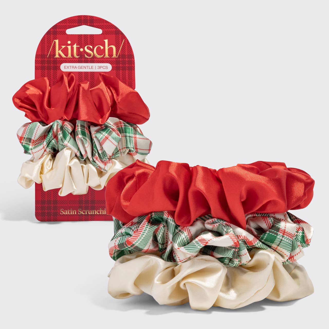 Holiday Scrunchies 3pc Set - Multi-color