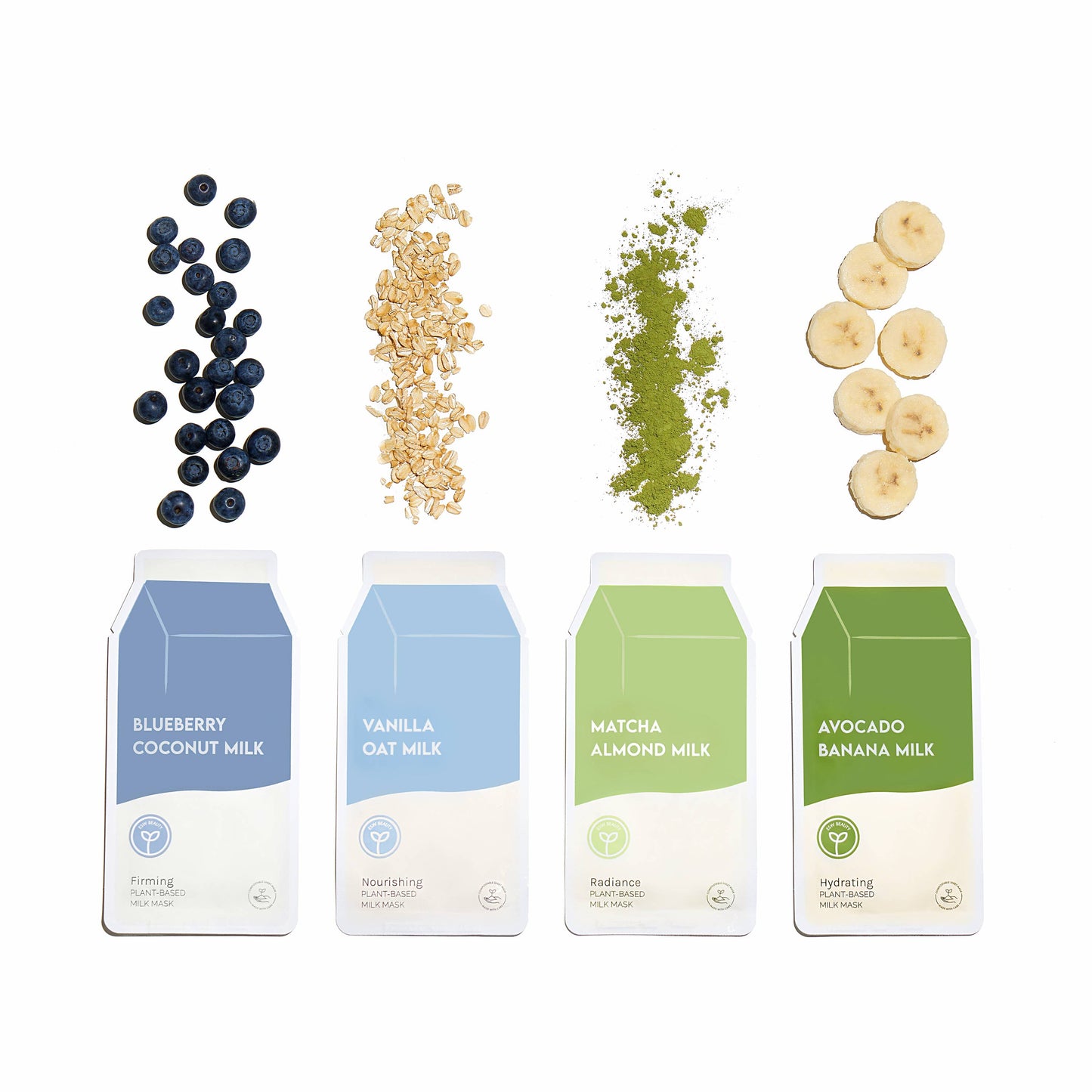 Avocado Banana Milk Hydrating Plant-Based Milk Sheet Mask: With Peg Hole ESW Beauty
