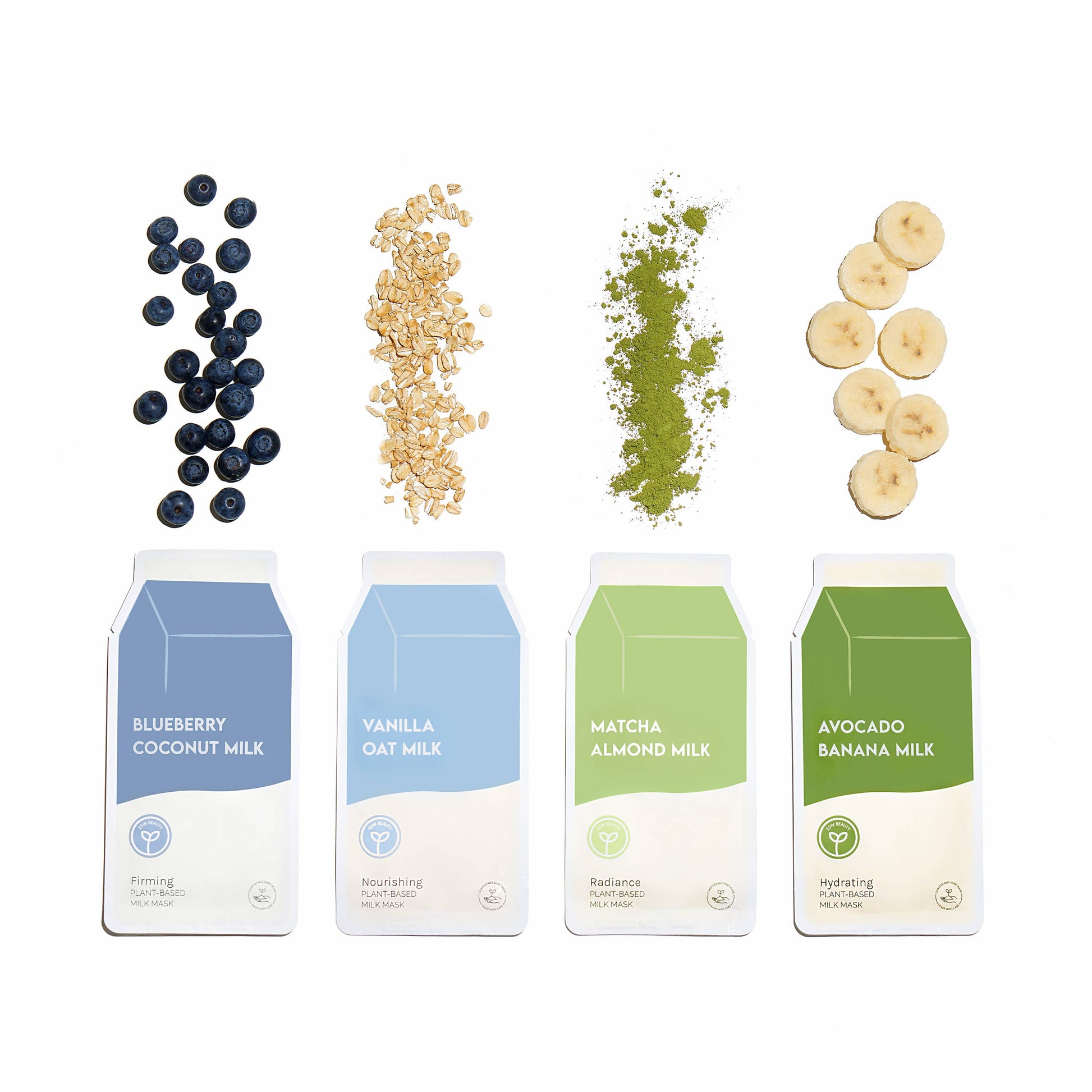 Avocado Banana Milk Hydrating Plant-Based Milk Sheet Mask: With Peg Hole ESW Beauty