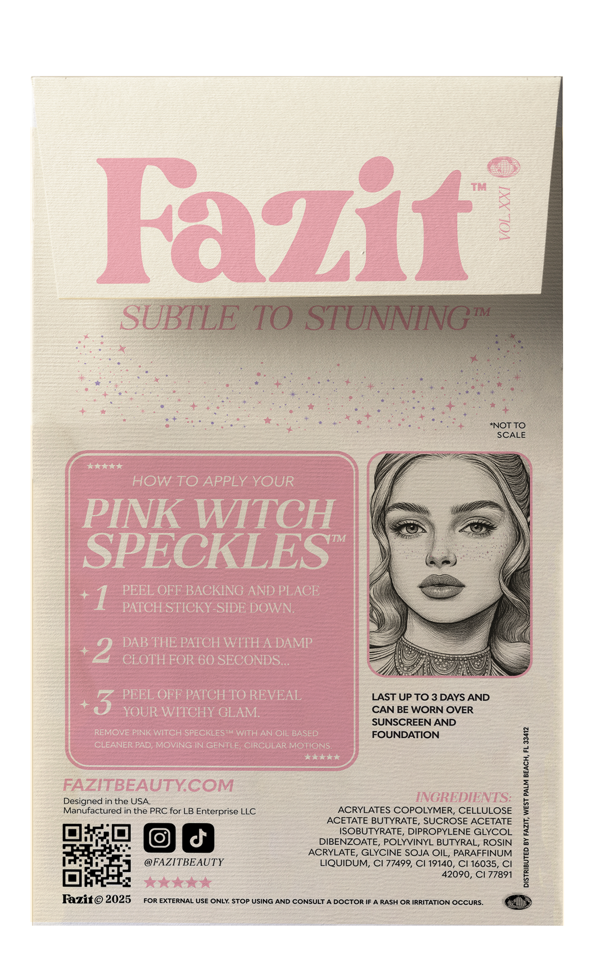 Pink "Good" Witch Speckles — Halloween Makeup