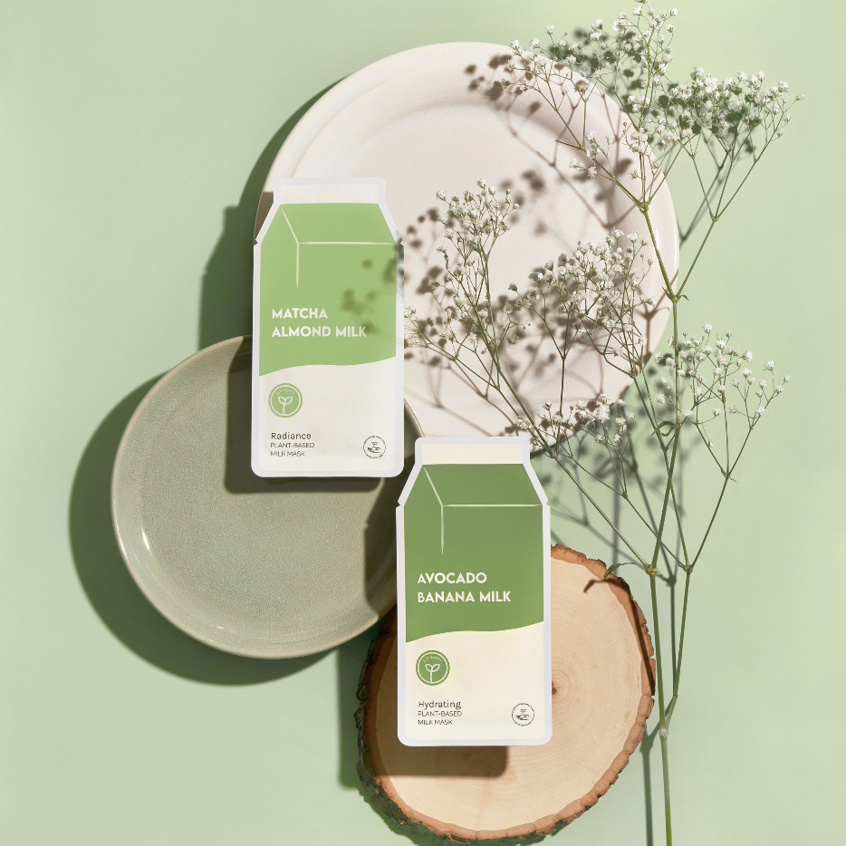 Avocado Banana Milk Hydrating Plant-Based Milk Sheet Mask: With Peg Hole ESW Beauty