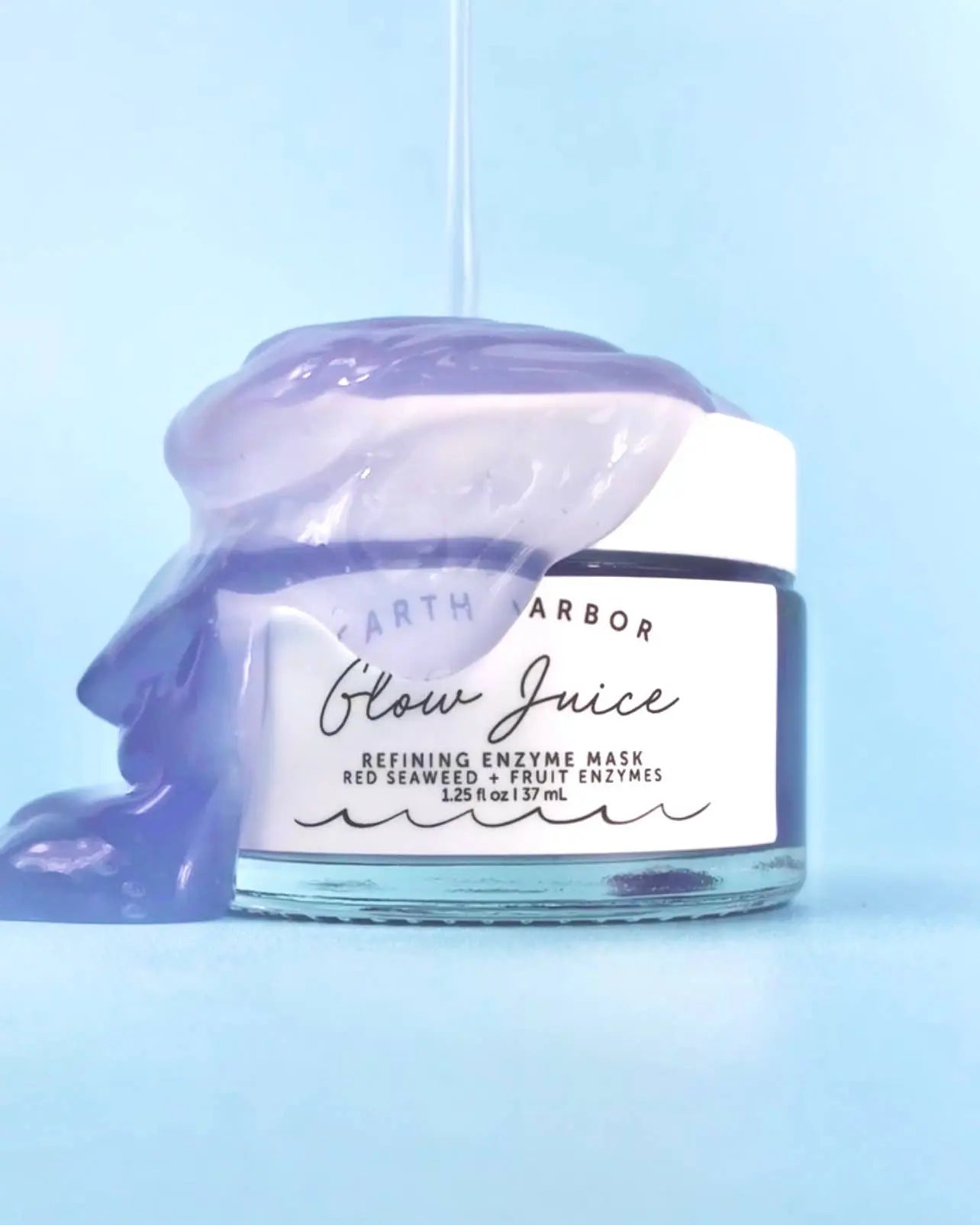 GLOW JUICE Enzyme Mask: Red Seaweed + AHA/BHA + Aloe: 2 oz Earth Harbor Naturals
