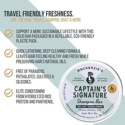 Captain's Signature Shampoo Bar 3.5 OZ (12 qty) MacKenzie's Fisherman