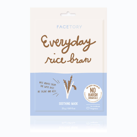 Face Mask - Korean Beauty - Soothing - Everyday - Rice Bran FaceTory