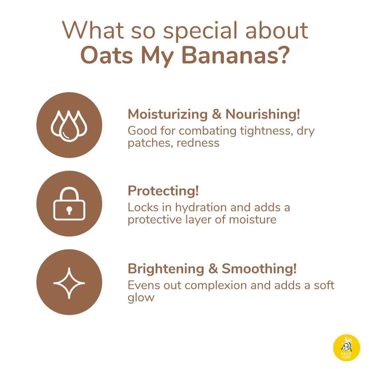 Sheet Face Mask - Korean Beauty - Soothing - Oats My Bananas FaceTory