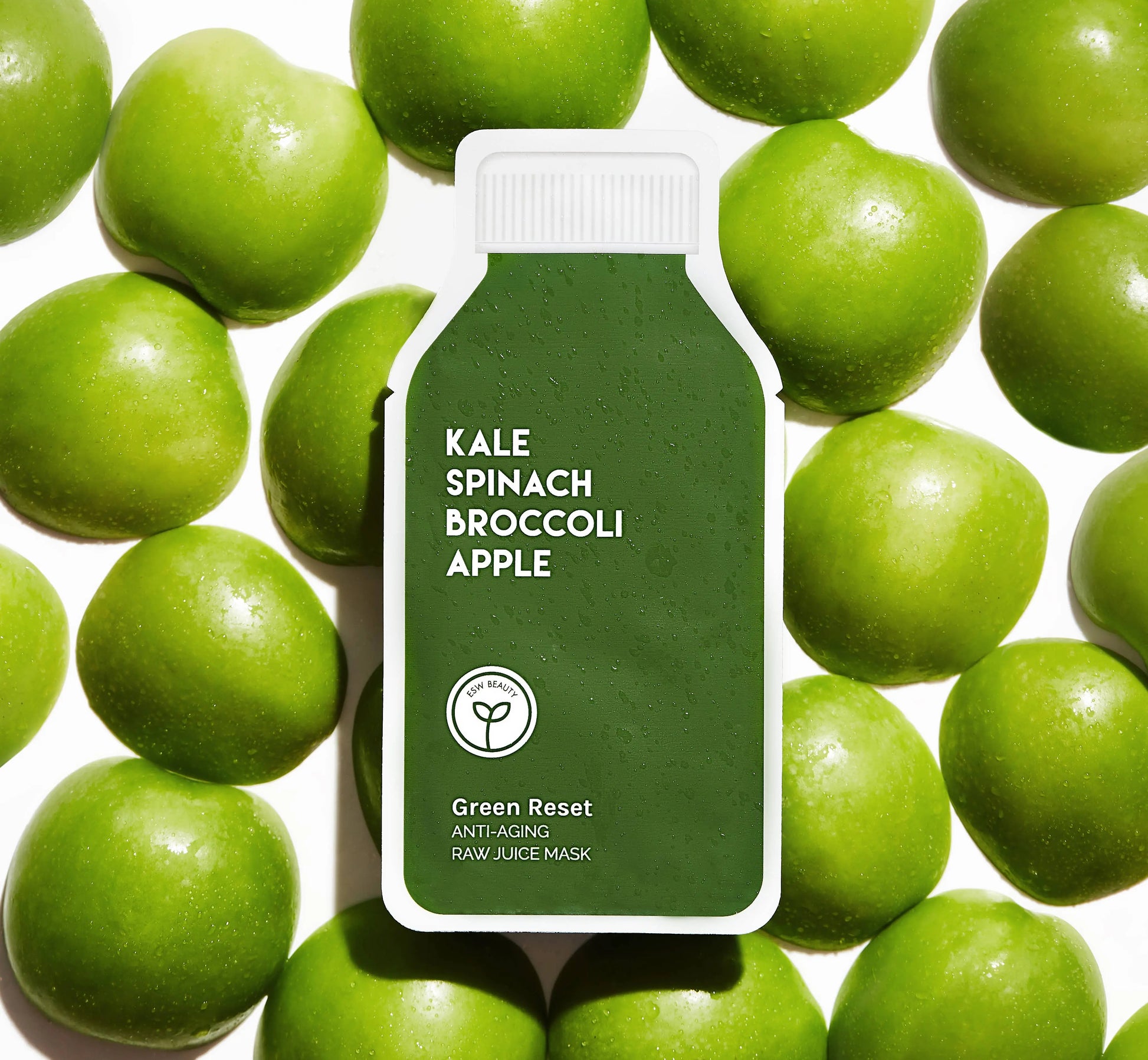 Green Reset Anti Aging Raw Juice Sheet Mask: With Peg Hole ESW Beauty