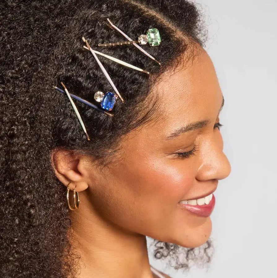 Cloud & Gem Bobby Pins 8pc Set - Garden Bouquet KITSCH