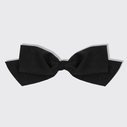Recycled Fabric Bow Hair Clip 1pc- Black KITSCH