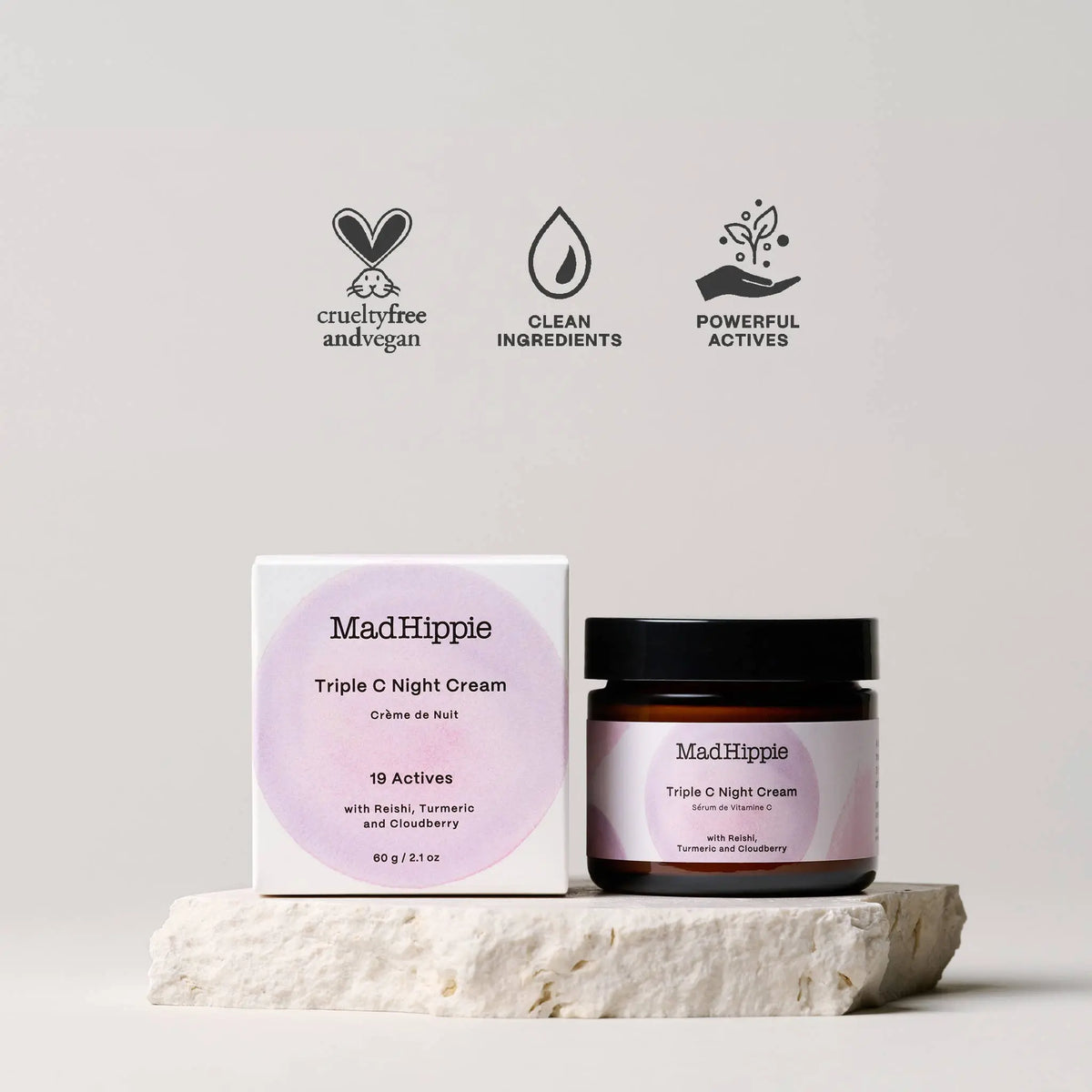 Night Cream - Hydrating Face Moisturizer and Skin Brightener Mad Hippie