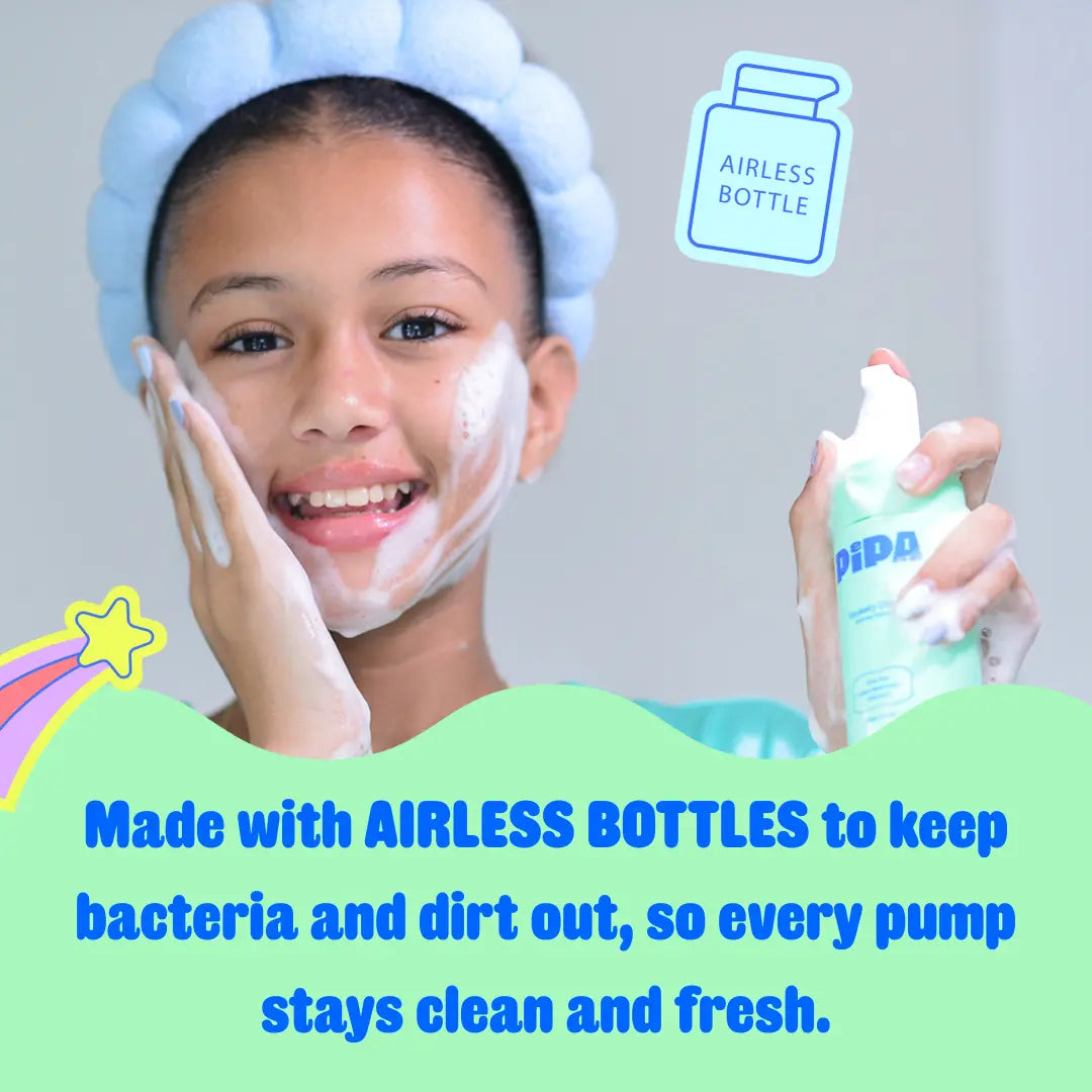Pipa Squeaky Clean Cleanser Gentle Foam Face Wash for Kids